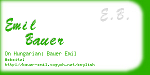 emil bauer business card